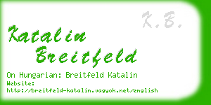 katalin breitfeld business card